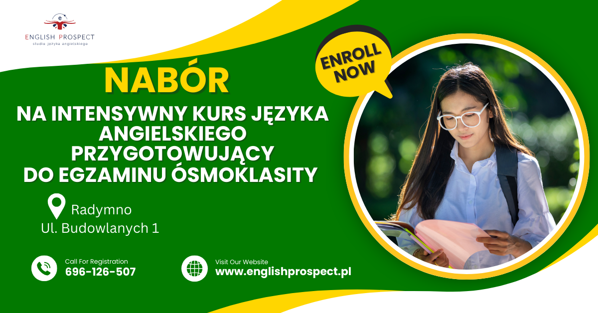ANGIELSKI DLA ÓSMOKLASISTÓW W RADYMNIE!